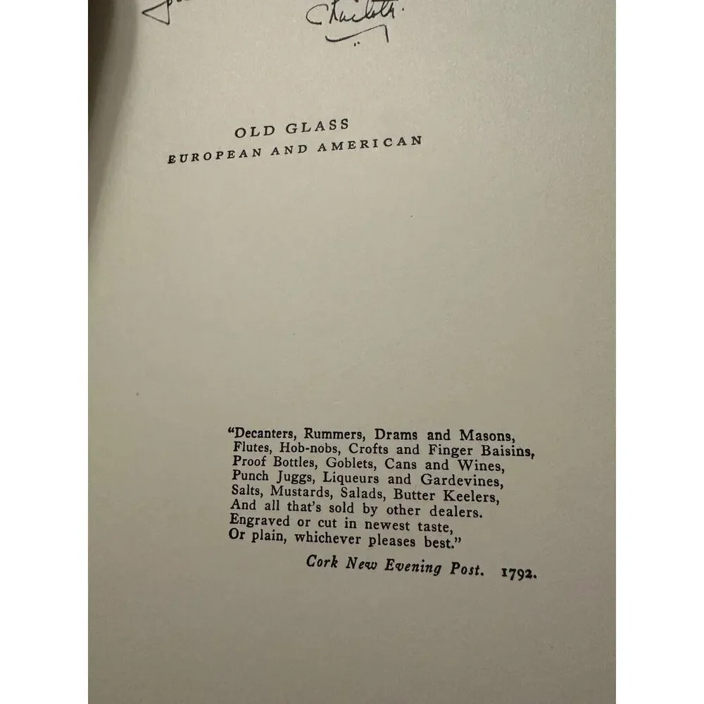 Old Glass European & American By N. Hudson Moore 1935 Rare Vintage Hardcover‎